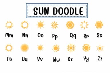 Sun Doodle by PraewDesigns — Dingbats Font — thumbnail 3