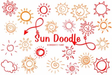 Sun Doodle by CHANOK — Dingbats Font — thumbnail 1
