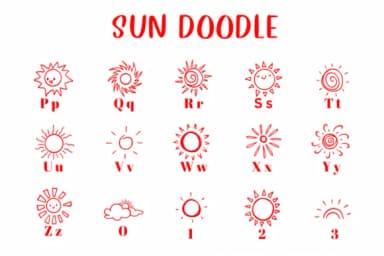 Sun Doodle by CHANOK — Dingbats Font — thumbnail 3