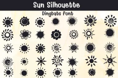 Sun Silhouette by Sontaya — Dingbats Font — thumbnail 1