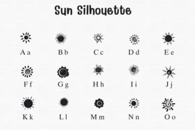 Sun Silhouette by Sontaya — Dingbats Font — thumbnail 2