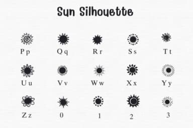 Sun Silhouette by Sontaya — Dingbats Font — thumbnail 3