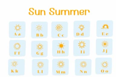 Sun Summer by Ketsarin — Dingbats Font — thumbnail 2