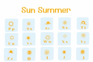 Sun Summer by Ketsarin — Dingbats Font — thumbnail 3