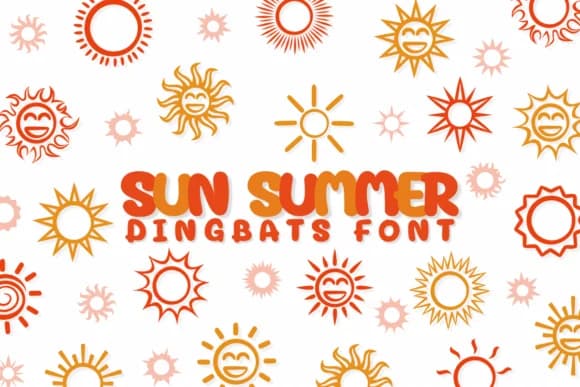 Sun Summer by Chonada — Dingbats Font