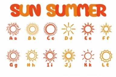 Sun Summer by Chonada — Dingbats Font — thumbnail 2