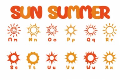 Sun Summer by Chonada — Dingbats Font — thumbnail 3