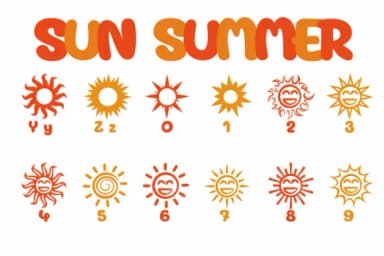Sun Summer by Chonada — Dingbats Font — thumbnail 4
