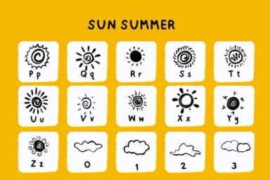 Sun Summer by Bee piyanuch — Dingbats Font — thumbnail 6