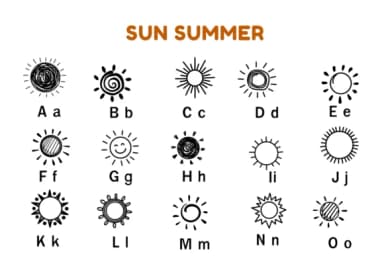 Sun Summer by Nun Sukhwan — Dingbats Font — thumbnail 5