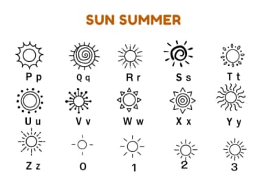Sun Summer by Nun Sukhwan — Dingbats Font — thumbnail 6