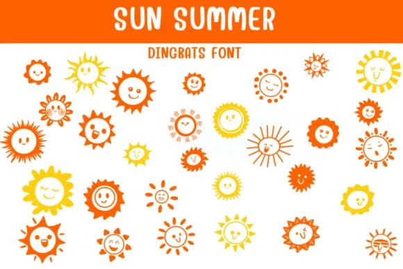 Sun Summer by Sontaya — Dingbats Font