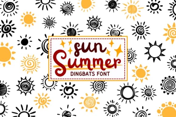 Sun Summer by PraewDesigns — Dingbats Font