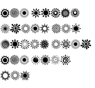 Sun Summer Doodle by Chonada — Dingbats Font — thumbnail 8