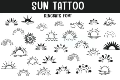 Sun Tattoo by Sontaya — Dingbats Font — thumbnail 1