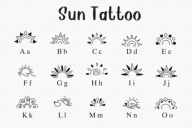 Sun Tattoo by Sontaya — Dingbats Font — thumbnail 2