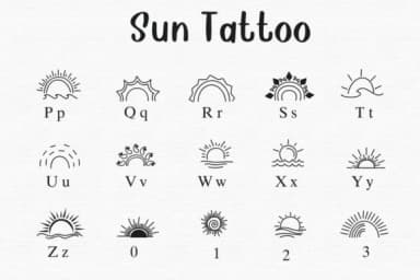 Sun Tattoo by Sontaya — Dingbats Font — thumbnail 3