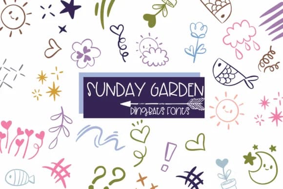 Sunday Garden by Sirinart — Dingbats Font