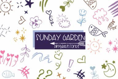 Sunday Garden by Sirinart — Dingbats Font — thumbnail 1