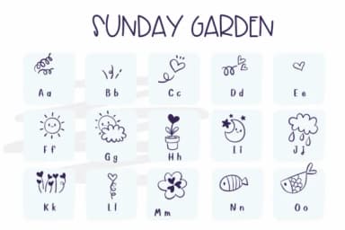 Sunday Garden by Sirinart — Dingbats Font — thumbnail 2
