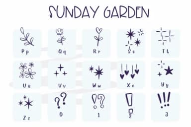 Sunday Garden by Sirinart — Dingbats Font — thumbnail 3