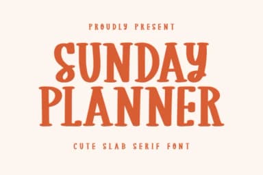 Sunday Planner by CraftedType Studio — Slab Serif Font — thumbnail 1