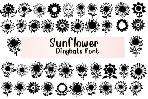 Sunflower by Nongyao — Dingbats Font