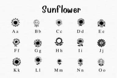 Sunflower by Nongyao — Dingbats Font — thumbnail 2