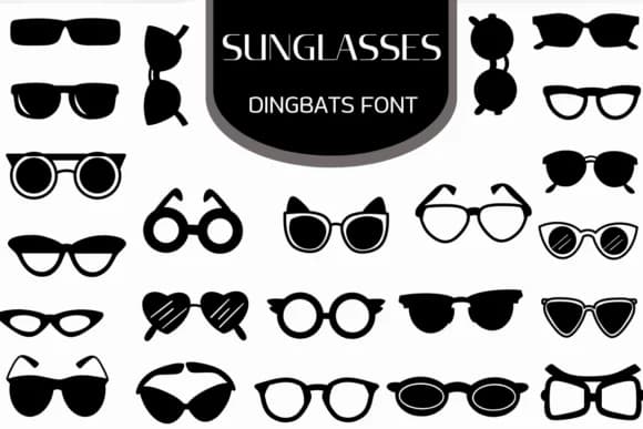 Sunglasses by Heartcraft Atelier — Dingbats Font