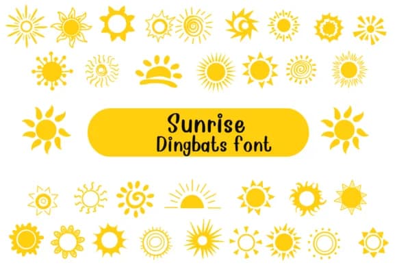 Sunrise by Nongyao — Dingbats Font