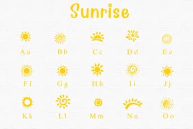 Sunrise by Nongyao — Dingbats Font — thumbnail 2