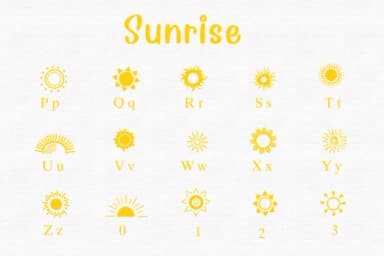 Sunrise by Nongyao — Dingbats Font — thumbnail 3
