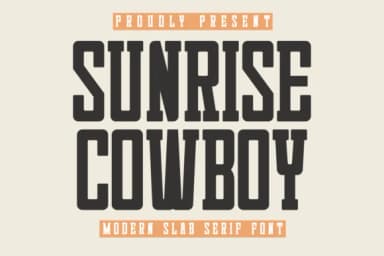 Sunrise Cowboy by Pian45 — Slab Serif Font — thumbnail 1