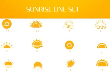 Sunrise Line Set by Heartcraft Atelier — Dingbats Font — thumbnail 4