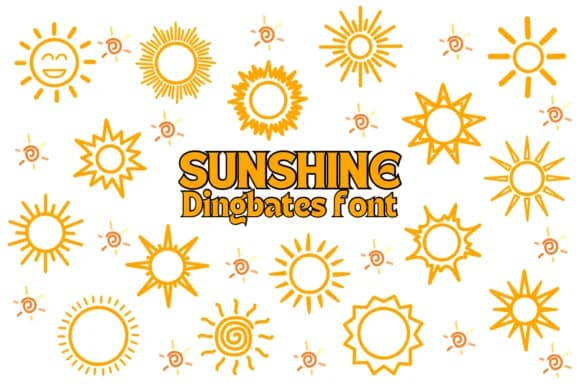 Sunshine by Chonada — Dingbats Font