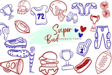 Super Bowl by Suphitchaya — Dingbats Font — thumbnail 1