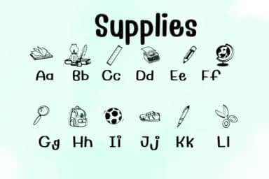 Supplies by KinnareeART — Dingbats Font — thumbnail 2