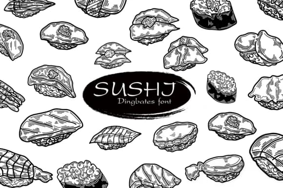 Sushi by Suphitchaya — Dingbats Font