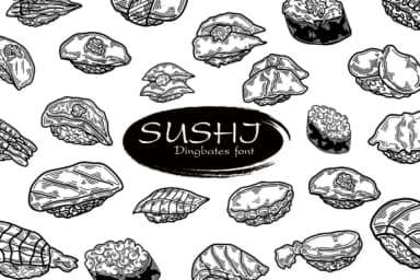 Sushi by Suphitchaya — Dingbats Font — thumbnail 1