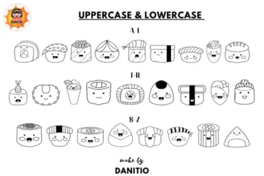 Sushi Kawaii by danita.kukkai — Dingbats Font — thumbnail 2