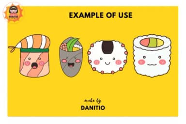 Sushi Kawaii by danita.kukkai — Dingbats Font — thumbnail 6