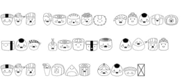 Sushi Kawaii by danita.kukkai — Dingbats Font — thumbnail 8