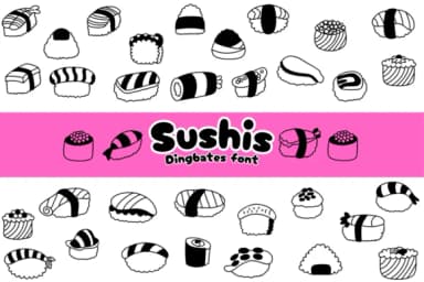 Sushis by Chonada — Dingbats Font — thumbnail 1