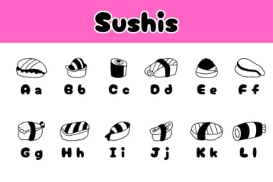 Sushis by Chonada — Dingbats Font — thumbnail 2