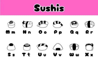 Sushis by Chonada — Dingbats Font — thumbnail 3