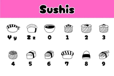 Sushis by Chonada — Dingbats Font — thumbnail 4