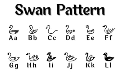 Swan Pattern by Chonada — Dingbats Font — thumbnail 2