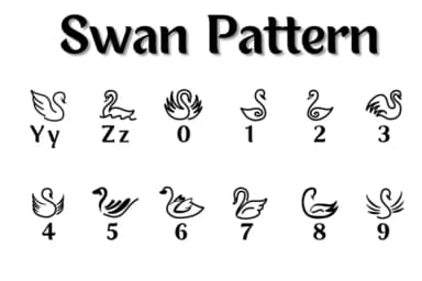 Swan Pattern by Chonada — Dingbats Font — thumbnail 4