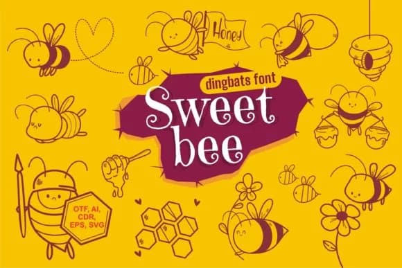 Sweet Bee by Onoborgol — Dingbats Font