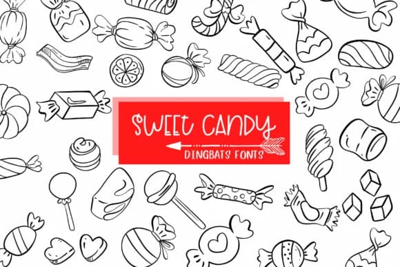 Sweet Candy by Sirinart — Dingbats Font